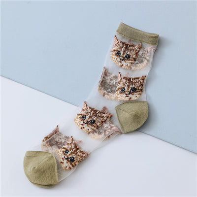 Chaussettes Femme Mignonnes Tete de Chaton Lisa BlackPink Leo Luca