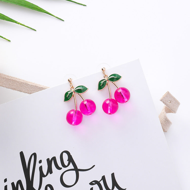 Petites Boucles D'oreilles Aîches Et Douces, Cerises, Cerises, Pendentif, Uits, Cerises Rouges, Bijoux à Breloques