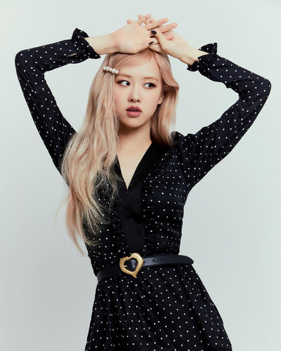 Ceinture Coeur Doré avec Paillettes Rose Blackpink Season Greetings 2022
