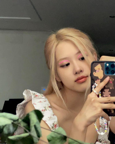 Coque Téléphone Apple Iphone Ours Mignons Coeur Fleur Rosé BlackPink