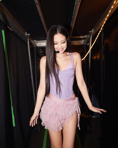 Lingerie Lilas Sexy Dentelles Jennie BlackPink Concert Atlanta Born Pink Kpop
