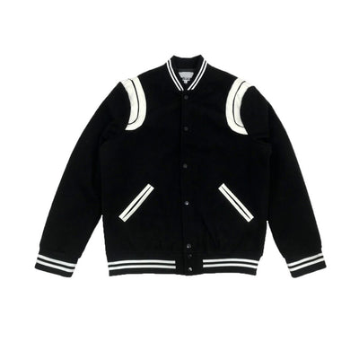 Veste Mi Saison à Double Rayures Blanches Veste de Couple Streetwear Rosé BP
