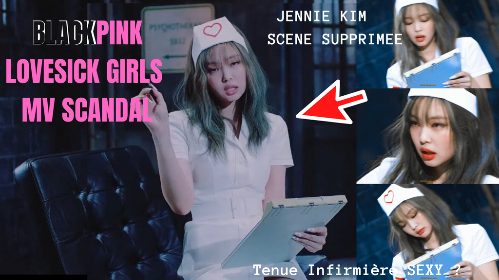 Le Scandale de la Tenue Infirmiere de Jennie Dans le MV Lovesick Girls