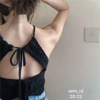 Top Tricoté Epaules et Dos nus Camisole Bustier taille haute Somi