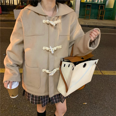 Manteau Automne Court Boutons en corne et corde Miyeon Gossip Idle NOW