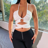 Crop Top Bandages Croisées Sexy Jennie Kim BlackPink Coachella Mode Ete