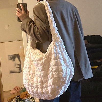 Grand Sac Blanc Style Couette Jennie BlackPink Mode Coréenne