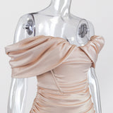 Robe Bustier Satin Chic Rose Pâle Huening Bahiyyih Kep1er MAMA K Pop