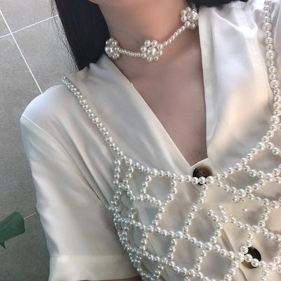 Collier Fleurs avec Pétales en Perles Chuu Loona Flip That Bijou Kpop