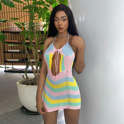 Robe Arc en Ciel Multicolore Pastel YooA Selfish MV Oh My Girl Kpop