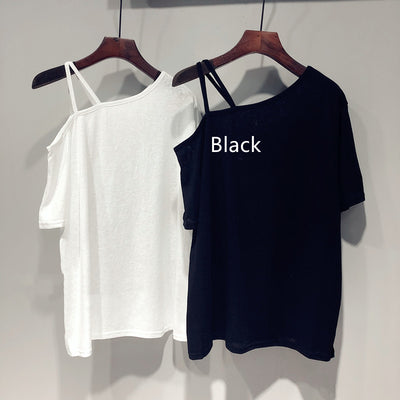 Haut rayé sexy Bretelle Epaule Nue Marinière Nayeon Twice Bubble Mode