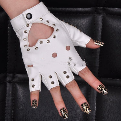 Mitaine Gants Cuir Rose Clous Métal Bahiyyih Kep1er Sugar Rush Mode Kpop