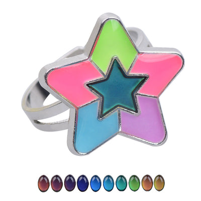 Bague Ajustable et Fluorescente Coeur Couleur Fluo Pastel Sunmi K Pop