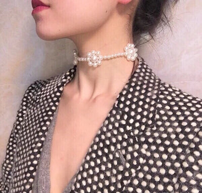 Collier Fleurs avec Pétales en Perles Chuu Loona Flip That Bijou Kpop