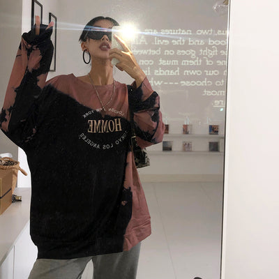 SweatShirt “ Homme ” Bleached Sweat-Shirt Ample Quotidien JB - GOT7