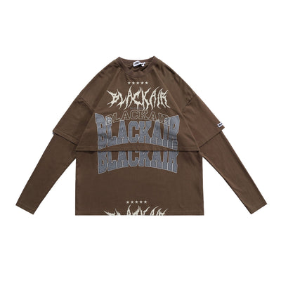 Sweetshirt Superposé Black Air Graffiti Hip Hop Jihyo Twice Mode Kpop