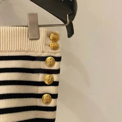 Crop Top Tube Blanc Marinière Rayures Lisa BlackPink Live Countdown Pink Venom