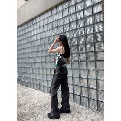 Crop Top Avec Col Orange Sans Manches Yujin Ive Mode Coréenne Femme