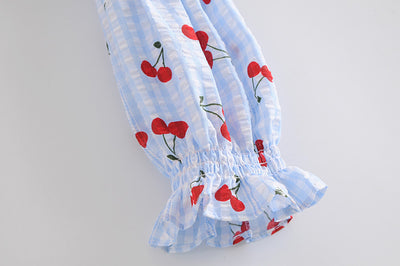 Crop Top Cerises à Carreaux Eunha Viviz Mode Femme Ete Loveade Kpop