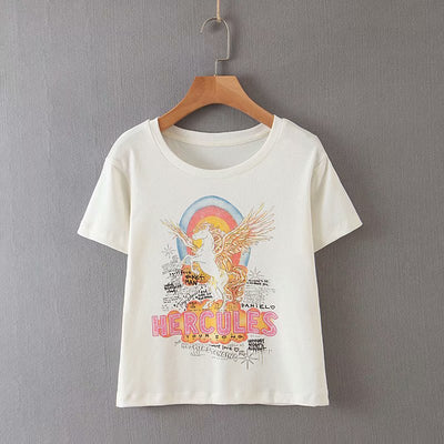 T Shirt Hercules Pegase Your Song Winter Aespa Kpop Mode Cheval Blanc