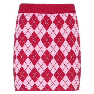 Cardigan à carreaux en diamant Crop Top Court Jisoo BlackPink KBank