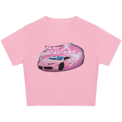 T Shirt Girly Crop Top Fast Please RockCake Voiture Hikaru Kep1er Queendom2