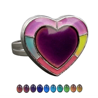 Bague Ajustable et Fluorescente Coeur Couleur Fluo Pastel Sunmi K Pop