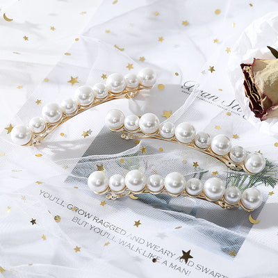 Barrette Broche à Cheveux Vintage Perle Ronde Yujin Kep1er Kpop Mode