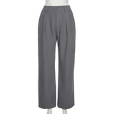 Ensemble Tailleur Haut Pantalon Gris Veste Dos Nu Jennie Jentle Home