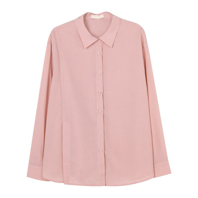 Chemise Bleu Clair Ample Oversize Jennie BlackPink Mode Coréenne Femme