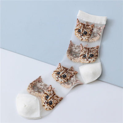 Chaussettes Femme Mignonnes Tete de Chaton Lisa BlackPink Leo Luca