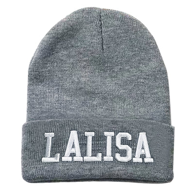 Bonnet Gris Tricot Lalisa Jisoo BlackPink Lisa Album Solo LALISA
