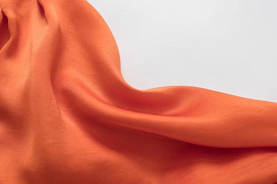 Robe Unie Orange Plissée Satin Lacets Miyeon G Idle Kpop Mode Femme