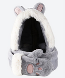 Ensemble Bonnet Oreilles Lapin Gants et Echarpe Mignon Joy Red Velvet