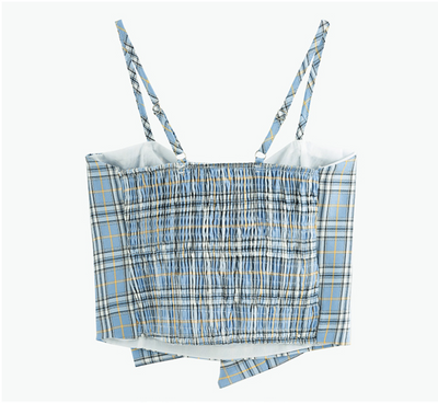 Haut Eté Carreaux avec Ruban Winter Aespa Festival Kpop University Hanyang