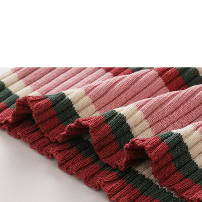 Cardigan Polo Col V A Rayures Tri Bandes Seunghee Oh My Girl Mode Femme