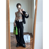 Pantalon Large Taille Haute et Crop Top Jennie Porsche JennieRubyJane