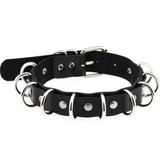 Collier Noir Multi Anneaux Métal JinSoul LOONA Accessoire Punk Rock