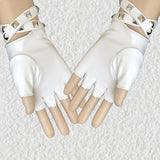 Gants Mitaines Cuir et Pointes Métal Style Punk Rock Jiu Dreamcatcher