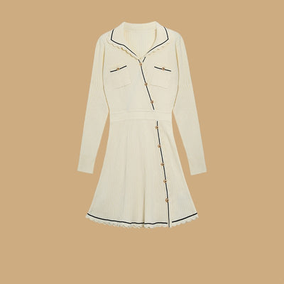 Robe Blanche Col Polo Diagonale Ensemble Joy RedVelvet Duo Love Song