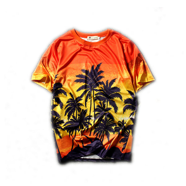 Suga BTS Tshirt Palmier Hawai Style T-shirt été MV Fire Kpop Clip