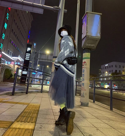 Chandail Motif Losanges Style Forme Diamant Pullover Donald x Huyna