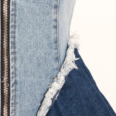 Sana Robe Sexy Patchwork en Jean avec Strap I Can't Stop Me Twice Kpop