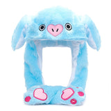 Mignon Animal Peluche Chapeau Avec Oreilles Bougeante Bonnet Doudou