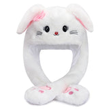 Mignon Animal Peluche Chapeau Avec Oreilles Bougeante Bonnet Doudou