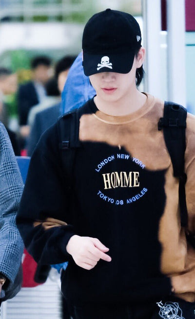 SweatShirt “ Homme ” Bleached Sweat-Shirt Ample Quotidien JB - GOT7