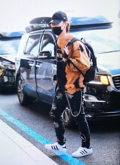 SweatShirt “ Homme ” Bleached Sweat-Shirt Ample Quotidien JB - GOT7