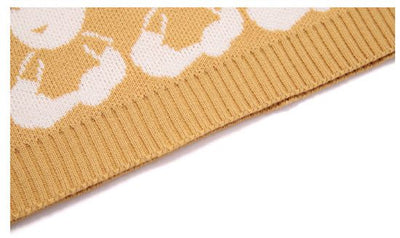 Jennie KIM BLACKPINK AQO Pull En Laine Tricoté Ours Jaune Fan Meeting