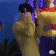 Pull Laine Imprimé Yellow Jaune Jin BTS Kpop Mode Coréenne Homme Femme