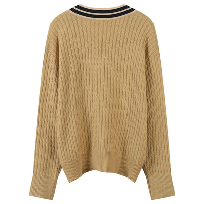 Jisoo BlackPink Tasty Square Pull Laine Ample Col V Tricot Ep 44